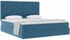 vidaXL Aufbewahrungsbett mit Matratze Dunkelblau 180 x 200 cm Samt 3372169 Bild 3
