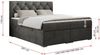 Boxspringbett, Bett, Polsterbett, zwei Bettkästen - ALDA - 120x200cm - Dunkelgrau Velours - H3 Bild 5