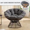 SeedWave Loungesessel 360° Drehbarer Papasan-Sessel Stahlgestell mit 92cm Trennbarem Polster, Relaxsessel für Balkon, Garten, Terrasse Bild 3