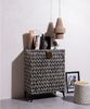 Kommode Menne aus Mangoholz, klassisches Design, modern, schwarz, mit Klapptüren und Einlegeböden Bild 5