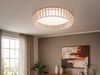 Große LED Deckenleuchte MONTE mit Naturholzlamellen & Fernbedienung, Ø 60cm Bild 5