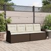 vidaXL Gartenbank Verstellbar mit Kissen Braun Poly Rattan 368947 Bild 3