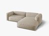 Micadoni Ecksofa Martina 2-Sitzer Rechts Strukturierter Stoff Helles Beige Bild 3