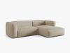 Micadoni Ecksofa Martina 2-Sitzer Rechts Strukturierter Stoff Helles Beige Bild 2