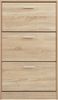 Schuhschrank Sykkylven 103x60x24 cm mit 3 Klappen Sonoma-Eiche [en. casa] Bild 5