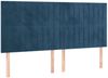 vidaXL Boxspringbett mit Matratze Dunkelblau 200x200 cm Samt 3132823 Bild 5