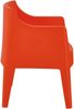 CLP 6er Set Gartenstühle Bartal stapelbar wetterfest UV-beständig bis 150 kg,orange Bild 5