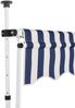 vidaXL Einziehbare Markise Handbetrieben 350 cm Blau/Weiß Gestreift 43223 Bild 3