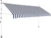 vidaXL Einziehbare Markise Handbetrieben 350 cm Blau/Weiß Gestreift 43223 Bild 2
