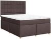vidaXL Boxspringbett mit Matratze Dunkelbraun 140x190 cm Stoff 3291278 Bild 2