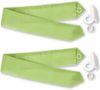 Bestlivings Transparente Grüne Gardine mit Ösen 2er Pack (B140 x L145) inkl. 2 Raffhalter, viele Varianten erhältlich Bild 3