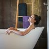 Relaxdays Handtuchleiter mit 6 Sprossen, Walnussholz natur, 55 x 4 x 170 cm Bild 3