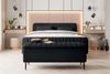 99rooms Lucio Boxspringbett mit Hocker Boucle-Stoff ANTHOLOGY Schwarz 180x200 cm Bild 2