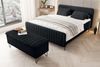 99rooms Lucio Boxspringbett mit Hocker Boucle-Stoff ANTHOLOGY Schwarz 180x200 cm Bild 3