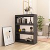 vidaXL Bücherregal/Raumteiler Grau 100x30x103 cm Kiefer Massivholz 808215 Bild 3