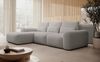 Selsey 'Carnos' Ecksofa mit Schlaffunktion, Lendenkissen, wasserabweisendem Chenille, Grau, links Bild 3