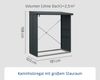 Hörmann Ecostar Metall Kaminholzregal Elegant Typ 2, anthrazit, 181 x 103 x 198 cm (T x B x H) Bild 4