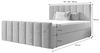 B&B Home 'Adelle IV' Boxspringbett mit Bettkasten, Samt, Taupe, 180x200 cm Bild 3