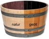 Temesso Pflanzkübel D70cm - GESCHLIFFENES Weinfass halbiert als Miniteich oder Pflanzkübel Bild 2