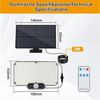 Clanmacy LED Solarleuchte 234 LED Solar Wandleuchte mit Bewegungsmelder Außen Treppen IP65, weißes Licht Bild 2