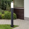 2x Stehleuchte, Edelstahl anthrazit H 80 cm Bild 5