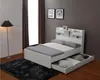 Vente-unique - Bett mit Stauraum & Schubladen - 140 x 190 cm - Weiß - MEDERICK Bild 2