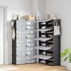 Mondeer Schuhregal Schuhschrank, Kunststoff-Schuhschrank mit Tür, Platzsparend, für 20-40 Paar Schuhe Bild 4