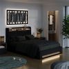 Polsterbett Christin Anthrazit/Eiche mit LED und USB-Anschluss Vitalispa Bild 3
