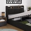 Polsterbett Christin Anthrazit/Eiche mit LED und USB-Anschluss Vitalispa Bild 5