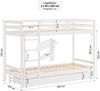 Etagenbett mit Matratzen und Bettkasten Doppelstockbett 90x200 cm Hochbett Stockbett Kinderbett Bild 3