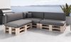 sunnypillow Palettenkissen mit abnehmbarem Bezug UV - beständig Outdoor/Indoor Palettenauflage Palettenpolster Palettensofa Sitzkissen Rückenlehne 8er Set 120x80 Anthrazit Bild 3