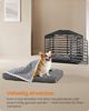Feandrea Hundebett, Hundekissen L, für mittelgroße Hunde, flauschige Hundematte, Plüsch, 95 x 60 cm, weiche Polsterung, waschbar, rutschfest, schiefergrau Bild 4