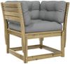 vidaXL Gartensofa mit Armlehnen und Kissen Kiefernholz Imprägniert 844698 Bild 2