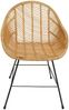 Esszimmerstuhl HWC-M28, Küchenstuhl Korbstuhl Rattansessel Rattanstuhl Stuhl, Kubu Rattan Metall Bild 5