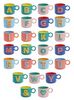 Next Becher Tasse mit Buchstaben-Motiv, Steingut Bild 4
