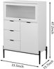 Sideboard 85 x 40 x 120 cm aus Spanplatte in Weiß mit 3 Schubladen und verstellbaren Einlegeböden Bild 5