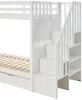 Vente-unique - ZILENI Bett Holz, Platte Weiß - B 97 cm x H 164,5 cm x L 242 cm Bild 5