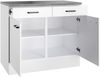 OPTIFIT Unterschrank OPTImulti Breite 100 cm, Tiefe 60 cm, mit 2 Türen, 2 Schubkästen, 1 Einlegeboden Bild 3
