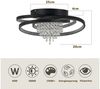 ZMH LED Deckenleuchte Warmweiß Flach Rund Wohnzimmerlampe Schwarz Modern Flurlampe, Augenschutz, LED fest integriert, Warmweiß Bild 3