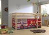 Kinderbett Karolina 210x114x106 Massivholz Natur Textilset Feuerwehr Bild 3