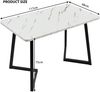 Merax Essgruppe, (Set, 5-tlg, Tisch mit 4 Stühlen), Esstisch und 4 Esszimmerstuhl Set Polsterstühle Küchetisch Marmoroptik, Schwarz Bild 4