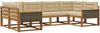 vidaXL Outdoor-Sofagarnitur mit Kissen 6 pcs Natur und Beige 3382841 Bild 2