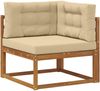 vidaXL Outdoor-Sofagarnitur mit Kissen 6 pcs Natur und Beige 3382841 Bild 4