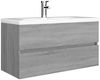 vidaXL Waschbeckenunterschrank Grau Sonoma 90x38,5x45 cm Holzwerkstoff 815655 Bild 4