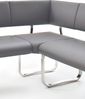 Eckbank Arco - Leder Grau - Edelstahl Bild 2