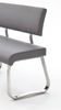 Eckbank Arco - Leder Grau - Edelstahl Bild 3