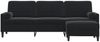 vidaXL 3-Sitzer-Sofa mit Hocker Schwarz 210 cm Samt 3278282 Bild 3