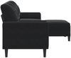vidaXL 3-Sitzer-Sofa mit Hocker Schwarz 210 cm Samt 3278282 Bild 4