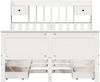 vidaXL Massivholzbett mit Regal ohne Matratze Weiß 150x200 cm Kiefer 3308919 Bild 4
