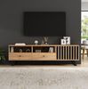 TV-Schrank mit 2 Schubladen & Schrankfach, 150 x 38 x 44 cm, Holzfarbe/Schwarz Bild 2